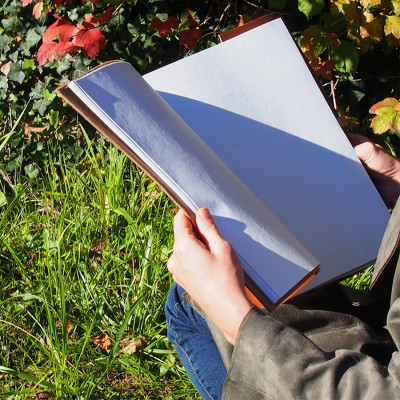 Livre d'or - Cuir de buffle Marron - Grand format